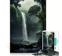 Puzzle da 1000 pezzi "Cascata nella giungla" per ragazzi, gioco stimolante per il pensiero creativo, semplice e divertente, con incastri precisi, ideale per creare i desideri di Babbo Natale 50x75cm