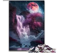Puzzle da 1000 pezzi "Cascata Sakura" in legno, idea regalo unica per decorare la casa fai da te, 50x75cm, per adolescenti e famiglie, decorazione fai da te perfetta e sfida stimolante