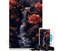 Puzzle da 1000 pezzi Cascata Serena per adulti,gioco di memoria divertente con componenti robusti e ben definiti, alleviare lo stress (38x26cm)