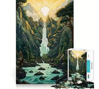 Puzzle da 1000 pezzi "Cascata Surreale" per adulti, gioco di puzzle rilassante e divertente, taglio premium, regalo di compleanno 38x52cm