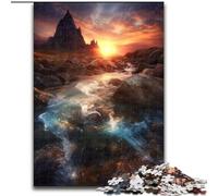 Puzzle da 1000 pezzi "Cascate del Drago" in legno, idea regalo unica per decorare la casa fai da te, 50x75cm, per adolescenti e famiglie, decorazione fai da te perfetta e sfida stimolante