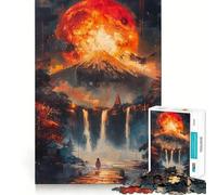 Puzzle da 1000 pezzi "Cascate della Luna di Sangue",taglio impeccabile Divertente rompicapo cognitivo,gioco per il tempo libero,regalo artistico di Natale 50x75cm