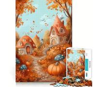 Puzzle da 1000 pezzi,casetta autunnale,villaggio,taglio senza soluzione di continuità,gioco creativo,giocattolo,gioco casual,Natale,tempo libero,arte (38x52cm)