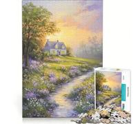 Puzzle da 1000 pezzi "Casetta sul ruscello", gioco rompicapo, sfida impegnativa, regalo per amici e familiari 38x52cm