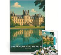 Puzzle da 1000 pezzi Castello di Fontainebleau, Francia, gioco educativo, decorazione perfetta, compleanno e Natale 38x52cm