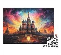 Puzzle da 1000 pezzi "Castello Fantastico" con tramonto, stile russo, per adulti, giochi educativi, decorazione per la casa, sfida di alta difficoltà, regalo di compleanno, 52x38 cm.