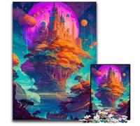 Puzzle da 1000 pezzi Castello nello spazio in cartone Gioco interattivo per famiglie, feste, Gioco di attività per famiglie 26X38CM/10,23x14,96 pollici