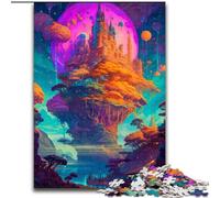 Puzzle da 1000 pezzi "Castello nello spazio" Puzzle da 1000 pezzi per adulti Gioco educativo e divertente per interni per la decorazione della casa Dimensioni 26X38cm
