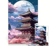 Puzzle da 1000 pezzi "Castello Selvaggio Giappone" per adulti e ragazzi, ideale per stimolare la mente, per un relax facile, con bordi definiti e un tocco di classe per Natale (50x75cm)