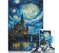 Puzzle da 1000 pezzi Castello sotto le stelle Puzzle da 1000 pezzi per adulti, allena il tuo cervello e le tue mani Regalo di compleanno, regali 50x75cm