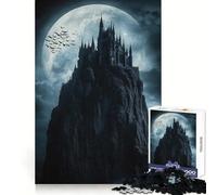 Puzzle da 1000 pezzi "Castello sulla scogliera" per ragazzi, stimolante per la mente, divertimento senza stress, bordi definiti, regalo per le vacanze (38x52cm)
