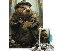 Puzzle da 1000 pezzi "Castoro Detective - Animali selvatici" - Gioco interattivo ed educativo - Regalo perfetto per il Secret Santa (Dimensioni 38x52cm)