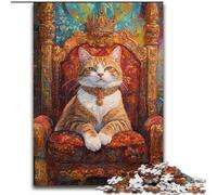 Puzzle da 1000 pezzi Cat King, puzzle difficili per adulti, 26x38cm, attività educativa per le abilità cognitive, miglioramento delle abilità cognitive