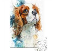 Puzzle Da 1000 Pezzi - Cavalier King Charles Spaniel Art Print Puzzle Gioco Rompicapo Decorazione Da Parete Offerta Come Regalo Per Tutta La Famiglia 70x50cm/1000pcs