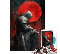 Puzzle da 1000 pezzi "Cavaliere al chiaro di luna rossa" gioco interattivo educativo regalo perfetto per gli amanti del gioco del divertimento e dell'umorismo (dimensioni 75x50cm)