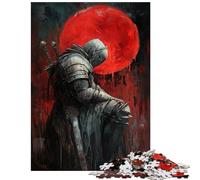 Puzzle da 1000 pezzi Cavaliere al chiaro di luna rosso Puzzle per adolescenti Corsa di velocità manuale per compleanno Natale Sfida di intelligenza Giocattolo avvincente (75x50cm/1000 pezzi)