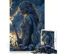 Puzzle da 1000 pezzi "Cavaliere d'argento nel campo" per adulti, gioco di puzzle, calma e relax, decorazione murale 38x52cm