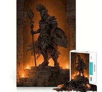 Puzzle da 1000 pezzi "Cavaliere di Pietra - Rovine Antiche" per adulti e ragazzi, ideale per migliorare la memoria e favorire il rilassamento 38x52cm - Regalo di Natale