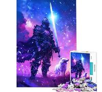 Puzzle da 1000 pezzi Cavaliere e Lupo nella Galassia Difficile e Sfida Attività per Famiglie Relax Giochi per E 14 Anni e oltre (50x75cm)