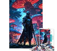 Puzzle da 1000 pezzi Cavaliere nella foresta incantata dei funghi Aiuta ad allenare la mente antistress gioco pratico adatto a persone dai 14 anni in su (50x75cm)