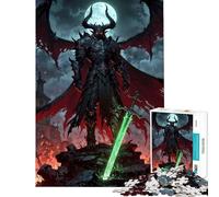 Puzzle da 1000 pezzi Cavaliere Oscuro con Spada al Chiaro di Luna Difficile e stimolante Attività per famiglie Giochi rilassanti per ragazzi dai 14 anni in su (38x52cm)