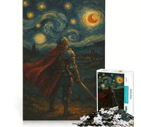 Puzzle da 1000 pezzi "Cavaliere sotto un cielo stellato" gioco rompicapo rilassante regalo di compleanno regalo 50x75cm