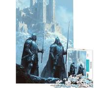 Puzzle da 1000 pezzi Cavalieri della Fortezza Ghiacciata Difficile e stimolante per il divertimento in famiglia Giocattolo Decorazione da parete per ragazzi dai 14 anni in su (38x52cm)