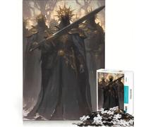 Puzzle da 1000 pezzi Cavalieri Oscuri Dorati, gioco rompicapo, rilassante e stimolante per l'intelletto, regalo di compleanno, regalo, 38x26cm