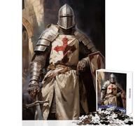 Puzzle da 1000 pezzi Cavalieri Templari Decorazione per la casa Giocattoli Regalo per compleanni Gioco pratico Adatto per la decorazione del desktop Dimensioni 38x26cm