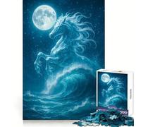 Puzzle da 1000 pezzi "Cavallo celeste che emerge dall'oceano" per adolescenti,ideale per la concentrazione mentale,il sollievo dallo stress,il divertimento,la vestibilità perfetta e un regalo speciale