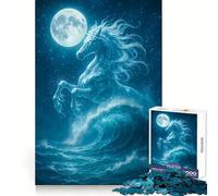 Puzzle da 1000 pezzi "Cavallo celeste che emerge dall'oceano" per adolescenti,stimolante per la mente,ideale per il tempo libero e la fuga dalla realtà,con incastro perfetto,perfetto per le vacanze