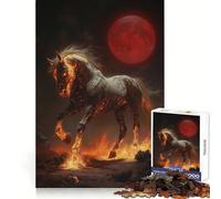 Puzzle da 1000 pezzi "Cavallo di fuoco della mitologia" per adulti e ragazzi, gioco di logica, relax, taglio perfetto, oggetto da collezione per Babbo Natale (50x75cm)