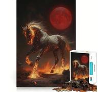 Puzzle da 1000 pezzi "Cavallo di fuoco della mitologia" per adulti e ragazzi, gioco di logica, relax, taglio perfetto, oggetto da collezione per Babbo Natale (50x75cm)