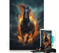 Puzzle da 1000 pezzi "Cavallo Selvaggio Incubo" per Adolescenti, Giocattolo Cognitivo, Passatempo Rilassante, Bordo Premium, Lista dei Desideri di Babbo Natale (38x26cm)