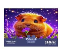Puzzle da 1000 pezzi "Cavia Impossible Hard Challenging" - Carta riciclata serena, vibrante, viola e lavanda per la decorazione delle pareti di casa, 52x38 cm/1000 pezzi