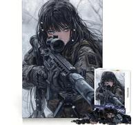 Puzzle da 1000 pezzi "Cecchino d'inverno - Vigilanza" per adulti e ragazzi, allenamento mentale, tempo libero consapevole, uniforme, sorpresa di compleanno (50x75cm)