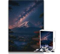 Puzzle da 1000 pezzi Celestial Fuji Night of Harmony per adolescenti, gioco divertente per imparare e stimolare la mente, perfetto regalo festivo premuroso, dimensioni 38x52cm