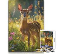Puzzle da 1000 pezzi "Cervo gentile", passatempo pacifico e appagante, perfetto incastro, taglio di precisione, dimensioni del giocattolo: 38x52cm