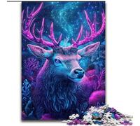 Puzzle da 1000 pezzi "Cervo psichedelico" per adulti e adolescenti, perfetto per le serate di gioco, giocattolo colorato da regalare a casa (50x75cm)