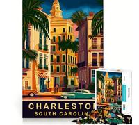 Puzzle da 1000 pezzi Charleston South Carolina Gioco di precisione e divertente che stimola la mente Gioco rilassante Regalo di Natale (38x26cm)