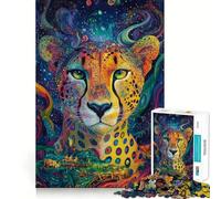 Puzzle da 1000 pezzi Cheetah Cosmos Gioco di precisione,divertente e stimolante per la mente,ideale per momenti di relax e come regalo di Natale (50x75cm)