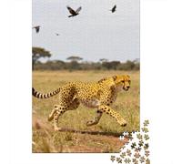 Puzzle Da 1000 Pezzi Cheetah Running in Africa Puzzle Per Adulti Gioco Per Famiglie Migliora La Memoria Ideale Come Regalo Per Tutta La Famiglia 70x50cm/1000pcs