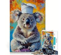 Puzzle da 1000 pezzi "Chef Koala's Delight",taglio preciso,gioco creativo per la mente,momento di relax,regalo di compleanno,hobby (38x26cm)
