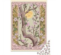 Puzzle Da 1000 Pezzi - Cherry Blossom Moon Art Print Puzzle Gioco Rompicapo Decorazione Da Parete Offerta Come Regalo Per Tutta La Famiglia 70x50cm/1000pcs