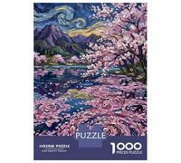 Puzzle Da 1000 Pezzi - Cherry Blossoms Impressionistic Landscape Painting Puzzle Per Adolescenti Gioco Rompicapo Antistress Offerta Regalo Per Tutta La Famiglia 38x26cm/1000pcs