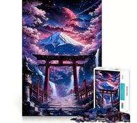 Puzzle da 1000 pezzi Cherry Dream Torii Gate Flawless Fit Art Mind Training Fun Rest Time Play Christmas Calm Gift (38x52cm)