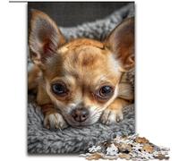 Puzzle da 1000 pezzi Chihuahua addormentato Puzzle da 1000 pezzi per adulti Giochi e regali educativi impossibili per la decorazione della casa (dimensioni 50x75cm)