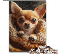 Puzzle da 1000 pezzi Chihuahua per adulti, ideale per decorare casa e ufficio, regalo perfetto per il compleanno (dimensioni 50x75cm)