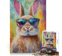 Puzzle da 1000 pezzi Chill Bunny Vibes Flawless Fit Art Brain Game Regalo Relax Gioco Decorazione da parete natalizia (50x75cm)
