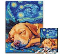 Puzzle da 1000 pezzi "Cielo notturno del Labrador" per adulti. Puzzle impossibili per adulti. Ideale per gli innamorati,perfetto regalo di Natale,Capodanno e San Valentino. 26X38CM